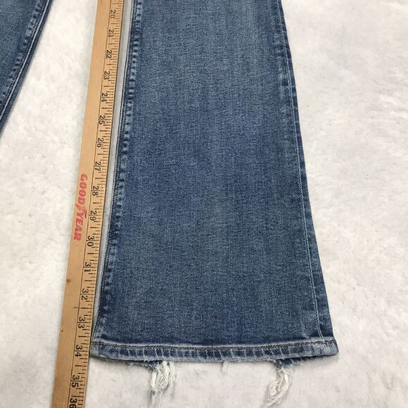 NWT HUDSON Barbara Jean Women 25x34 Hi Rise Bootcut Stretch Sandy Destructed Hem - Picture 10 of 16